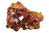 Deep Red Vanadinite Crystal Cluster - Huge Crystals! #157035-1